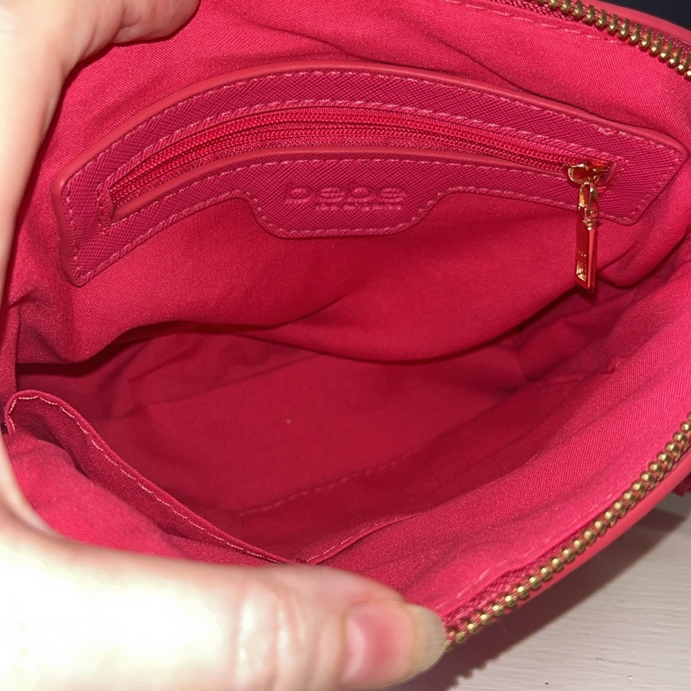NEW BEBE “Polly” Dome-Shaped Crossbody BARBIE BRIGHT RASPBERRY PINK - Picture 14 of 17